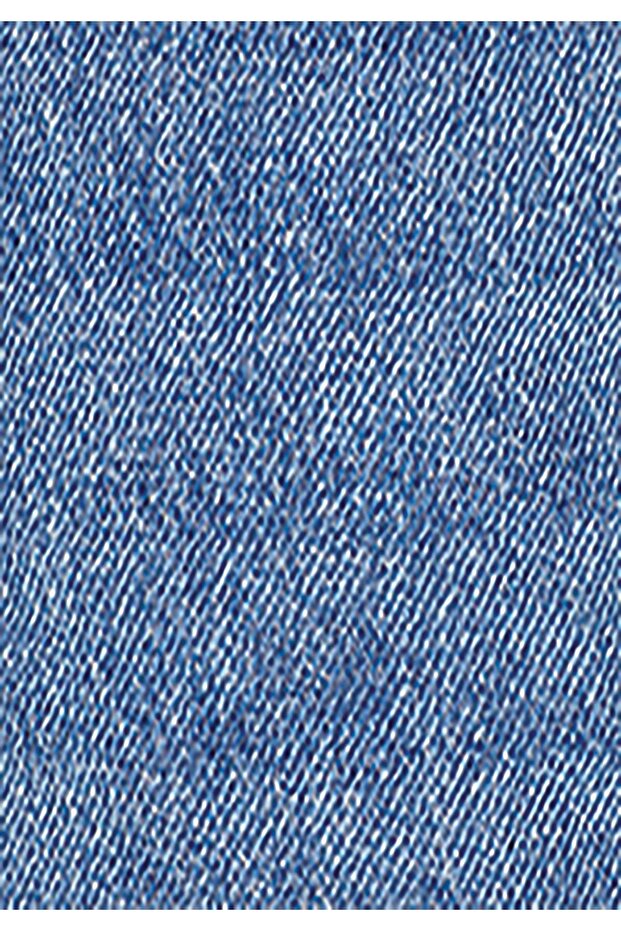 Straight Fit Düşük Bel Erkek Mavi Jean Şort - 7