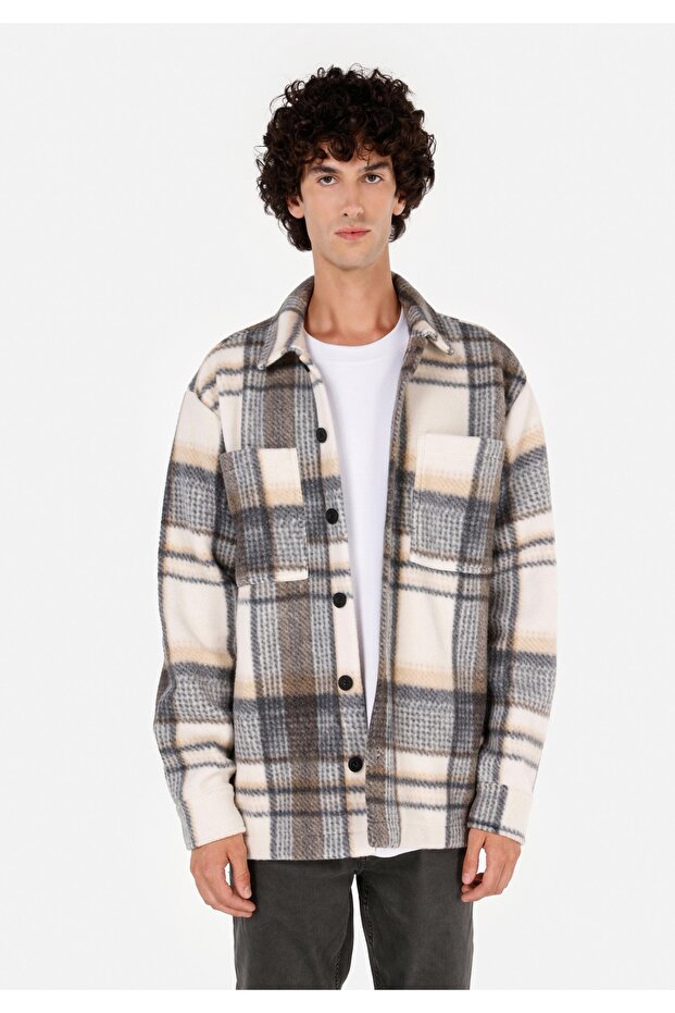 Comfort Fit Men's Beige Jacket