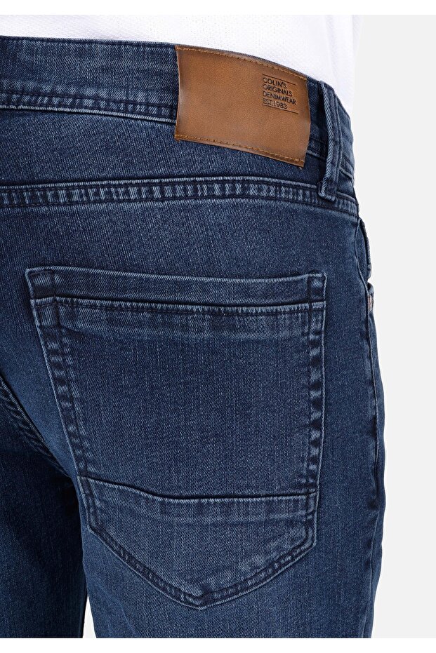 Straıght Fıt Düşük Bel Erkek Denim Jean Şort - 6