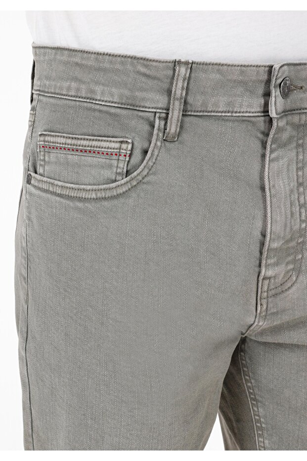 Regular Fit Orta Bel Düz Erkek Yeşil Şort - 5