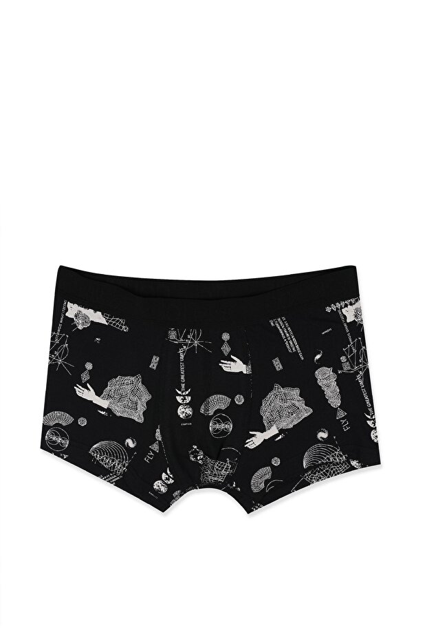 Men's Black Underwear - Printed