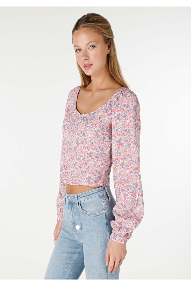 Slim Fit Women's Multicolor Shirt
