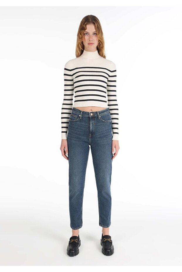 Mom Fit Women's Indigo Jean Pants