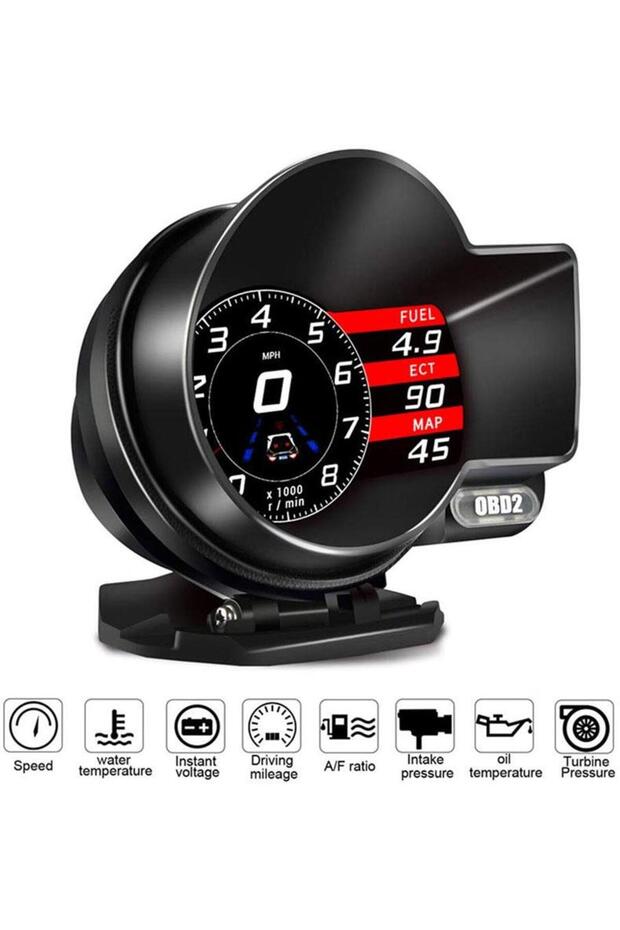 F8 HUD OBD 48 Function Vehicle Data Display Head Up Display - 1