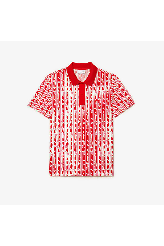 Active Men's Regular Fit Printed Red Polo