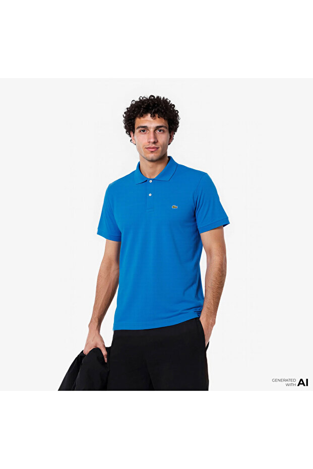 L.12.12 Light Erkek Classic Fit Mavi Polo - 1