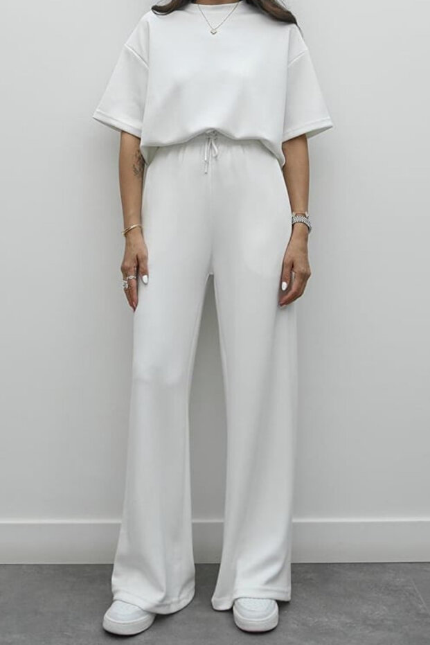 Women's Modal Fabric Short Sleeve Tracksuit Set 3081