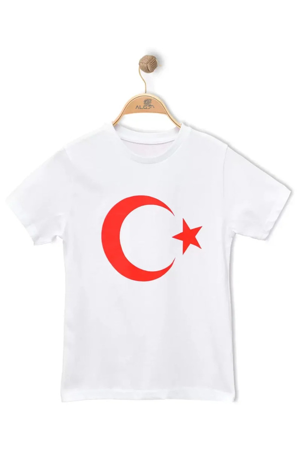 Unisex Children's Moon Star Flag Short Sleeve T-Shirt