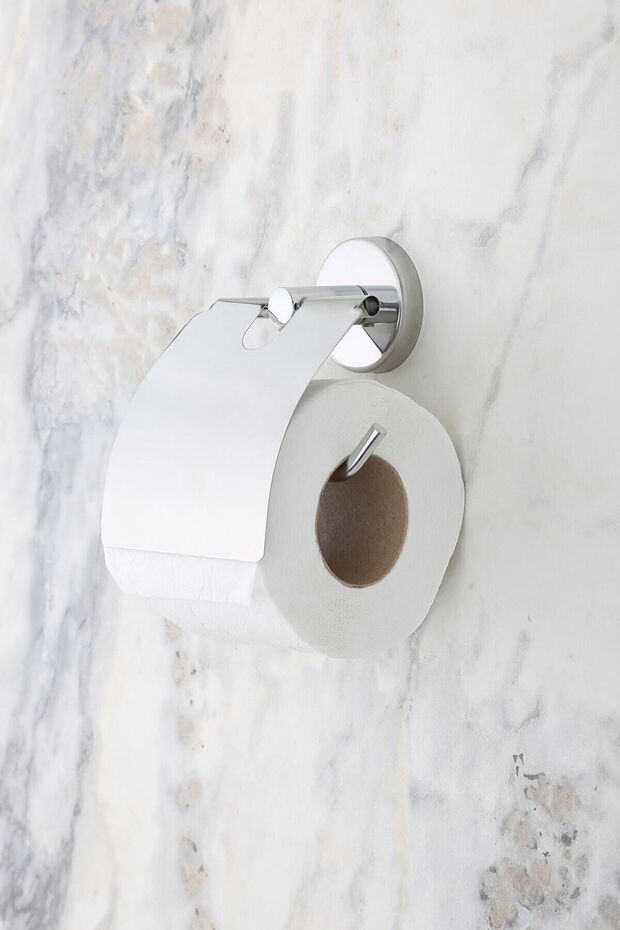 Chrome Wide Cover Toilet Napkin Holder