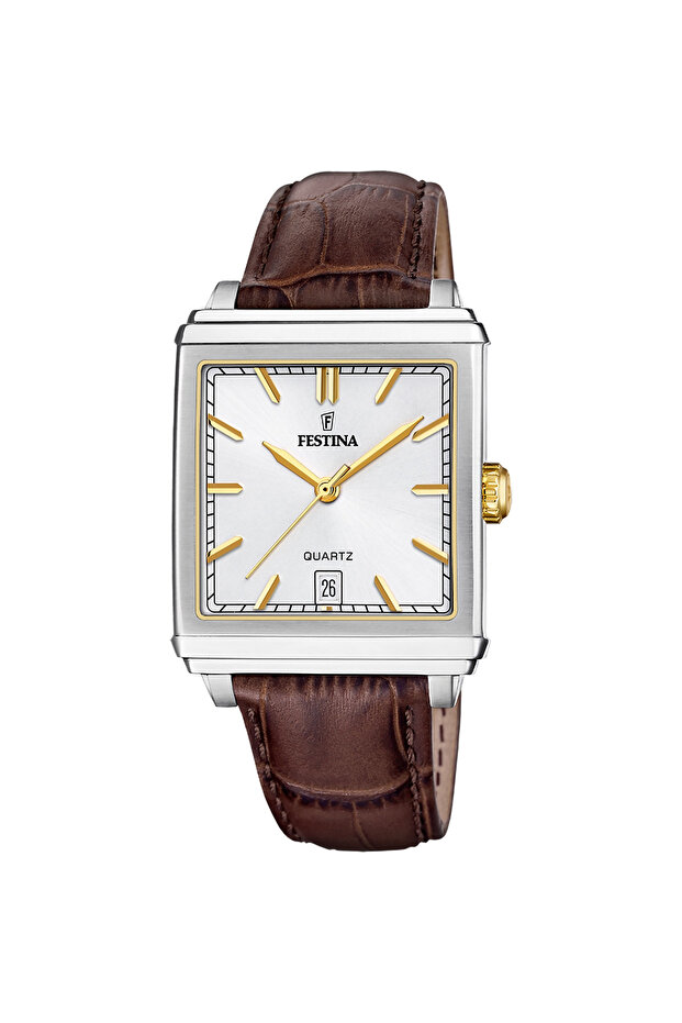 ساعة يد رجالية مربعة F20681/4 - 1