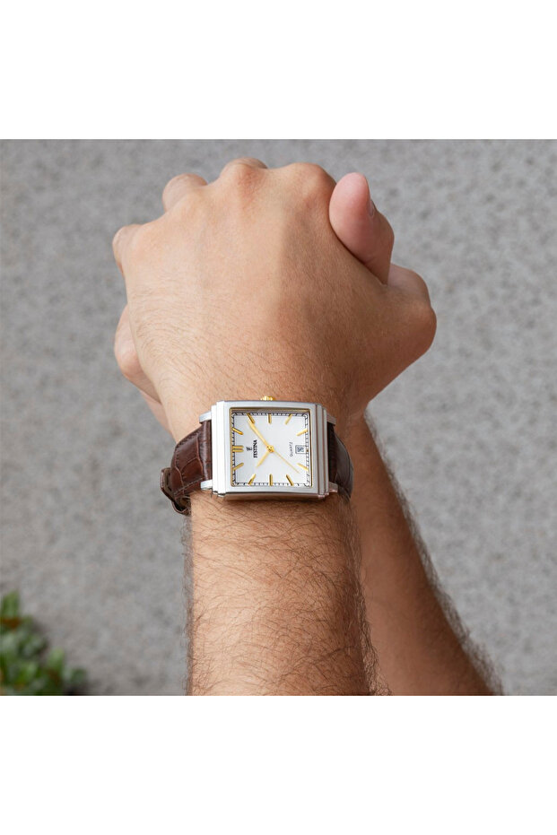 ساعة يد رجالية مربعة F20681/4 - 2