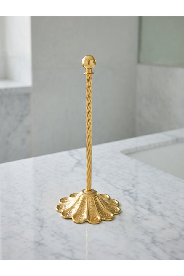 Metal Roll Towel Holder - Vertical, Napkin Holder and Large Size Compatible