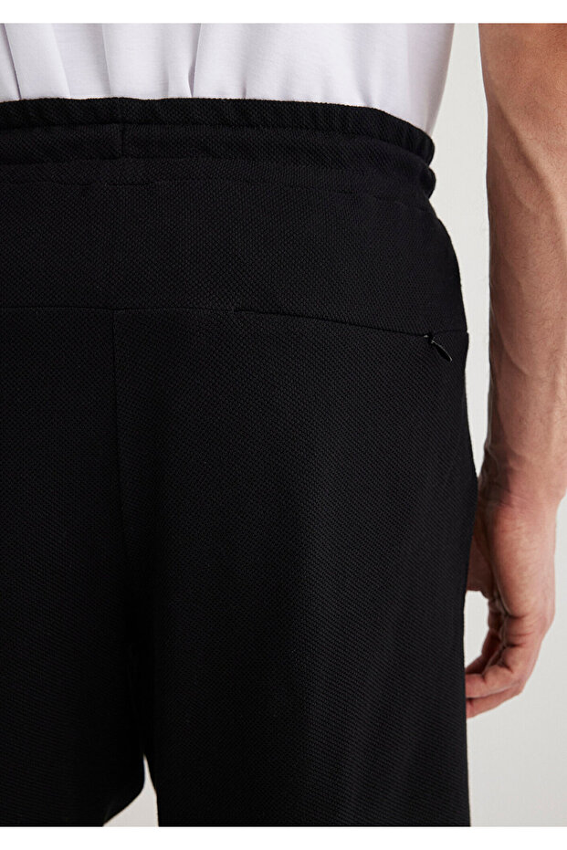 Siyah Örme Şort 066694-900 - 7