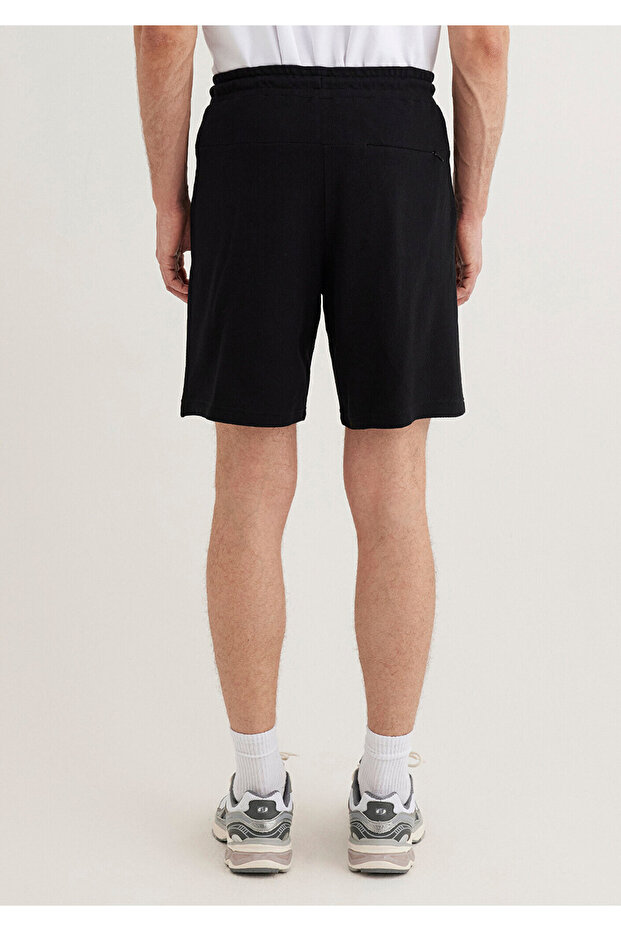 Siyah Örme Şort 066694-900 - 4