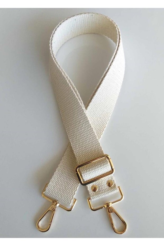 Cotton Column 120X4 cm Light Gold Metal Cream Color