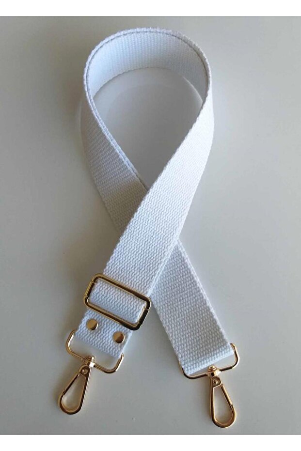 Cotton Column 120X4 cm Light Gold Metal White