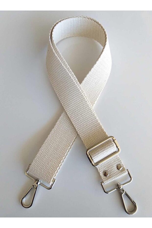 Cotton Column 120X4 cm Silver Metal Cream Color