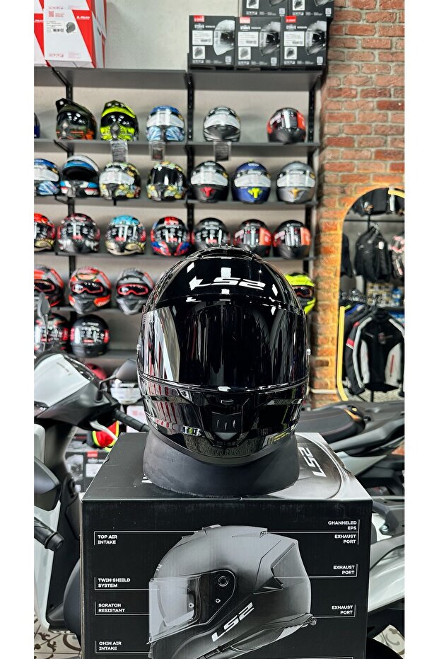 Stream 2 Parlak Siyah Kask - 3