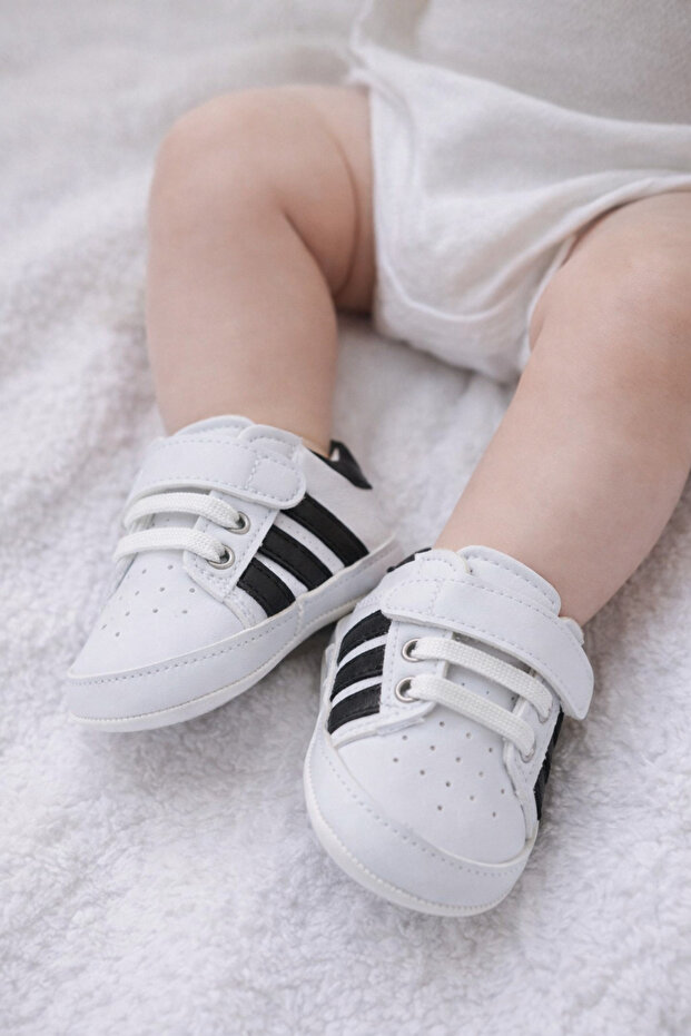 Kiçi Bebek İlk Adım Esnek ve Rahat Tabanlı Cırt Cırtlı Bebek Ayakkabısı
