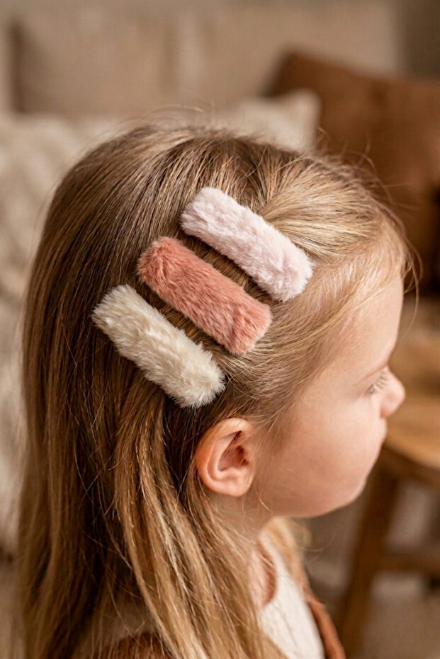 3 Pieces Plush Snap Buckle
