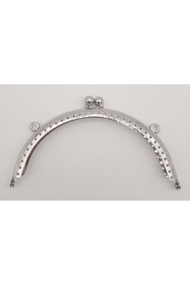 Angel Bag Accessory 12.5 cm Oval Wallet Clip Wallet Burs Silver Color