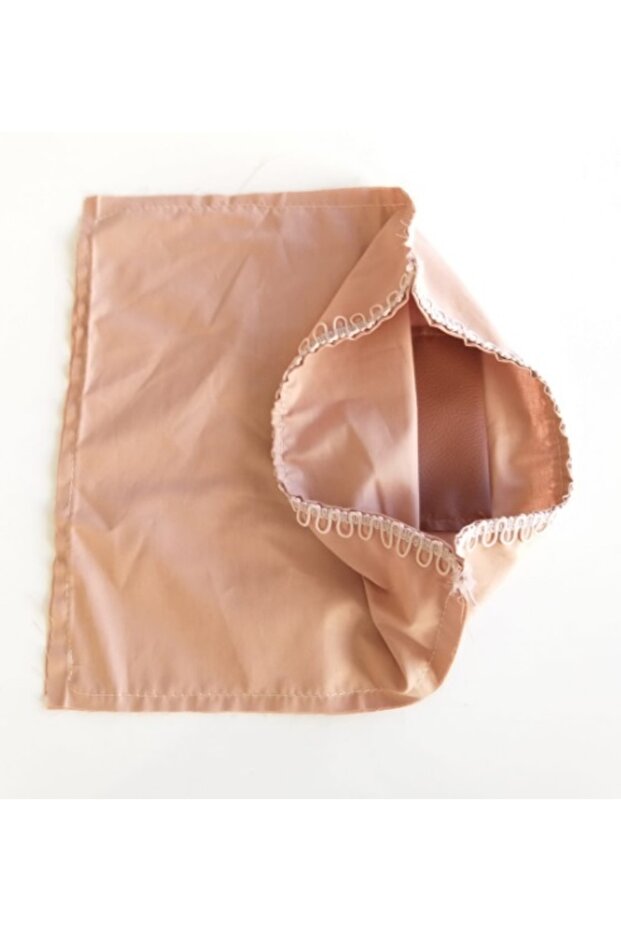 Unzipped 28X28 cm Sewn Lining Milk Coffee