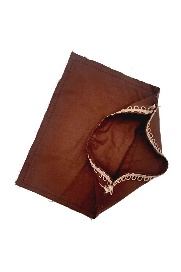 28X28 cm Unzipped Sewn Lining Dark Brown
