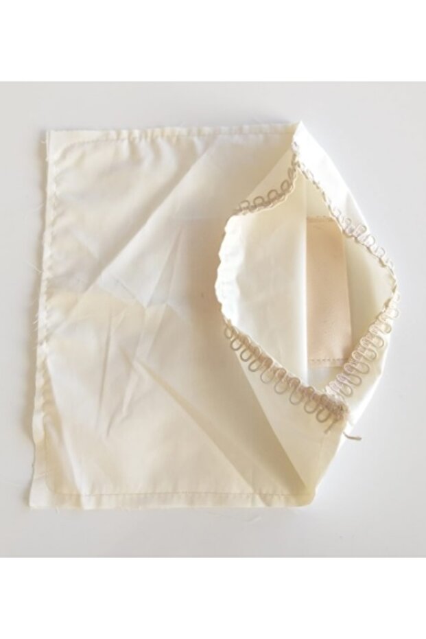 Unzipped 28X28 cm Sewn Lining Cream