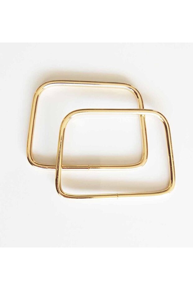 Light Gold New Square Metal Bag Handle 7X11 cm