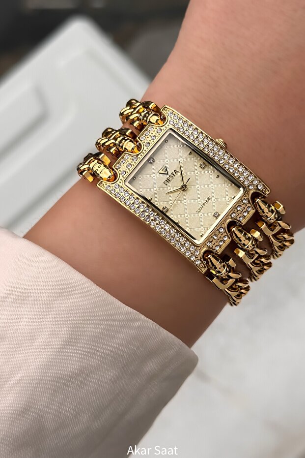 F24006L Metal Wicker Cord Women Wrist Watch