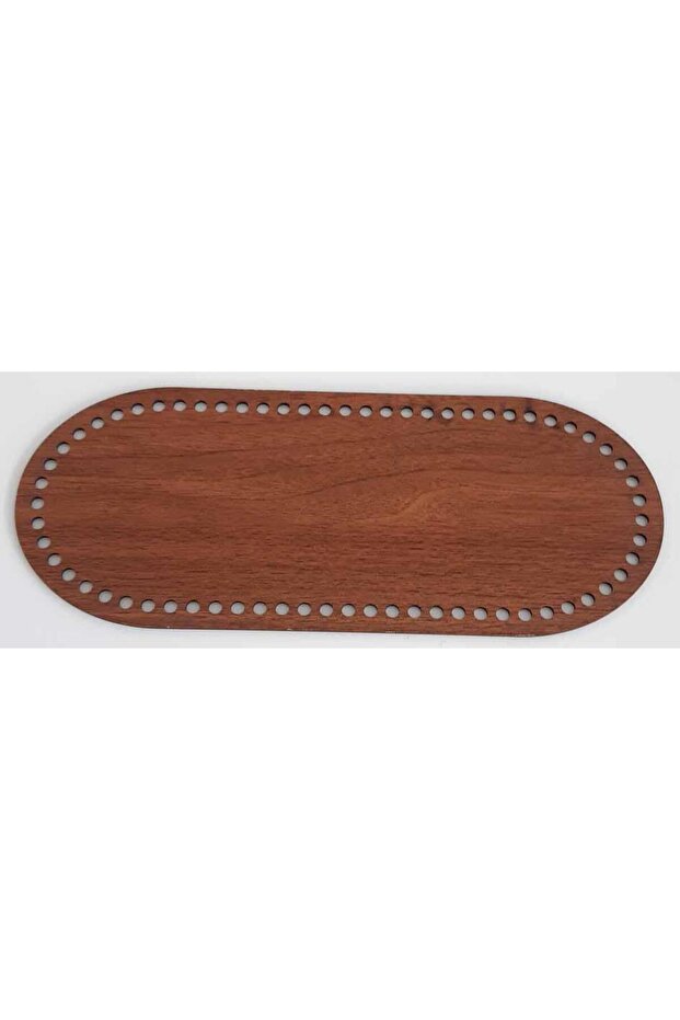 Wooden 30X12 cm Oval Bag Base (Dark Color)