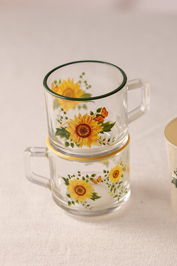 Sun Flower Stackable 3'lü Hediye Seti 180 cc - 3