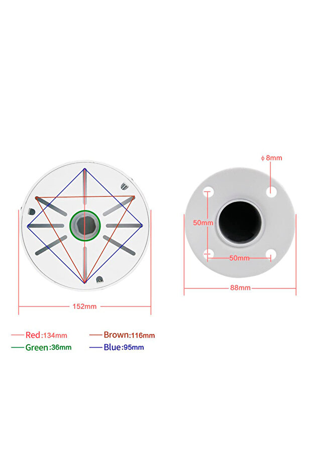 40cm L-Shaped Circular Fixed Cctv Camera Bracket - 4