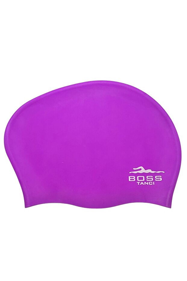 Long Hair Silicone Swimming Cap Pool Sea Swimming Cap Bun Cap