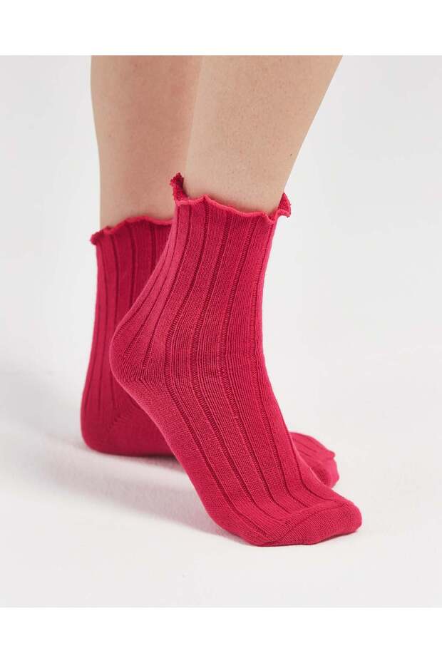 Women's Ruffle Socks Pink