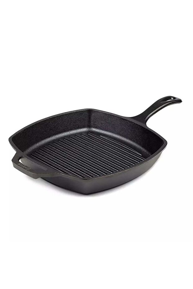 Cast Iron Square Grill Pan, 26 cm, Black