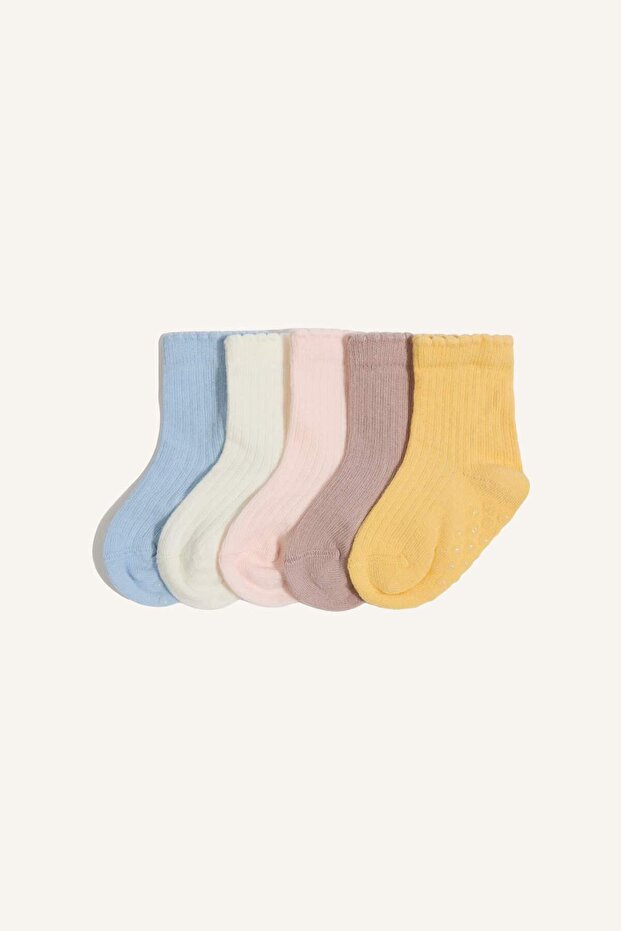 5-Pack Cotton Long Socks for Baby Girl H6685A5Ns