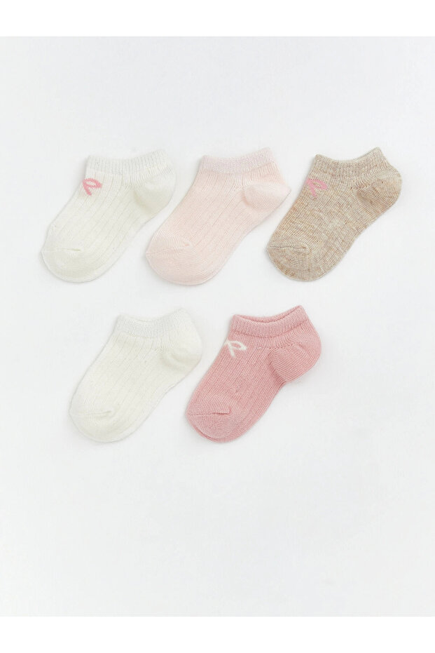 Lcw Baby Ecru Baby Girl Booties Socks 5-Pack