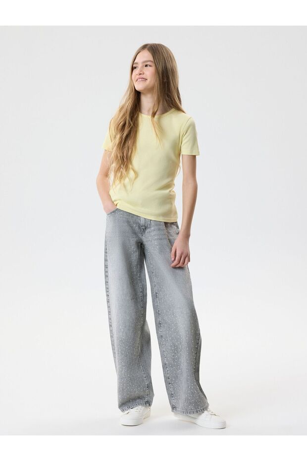 Jeans Wide Fit Strass - 4