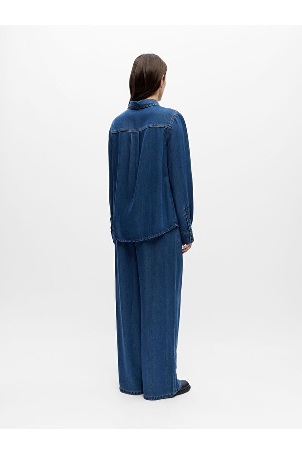 Cămașă din denim brodată - 3