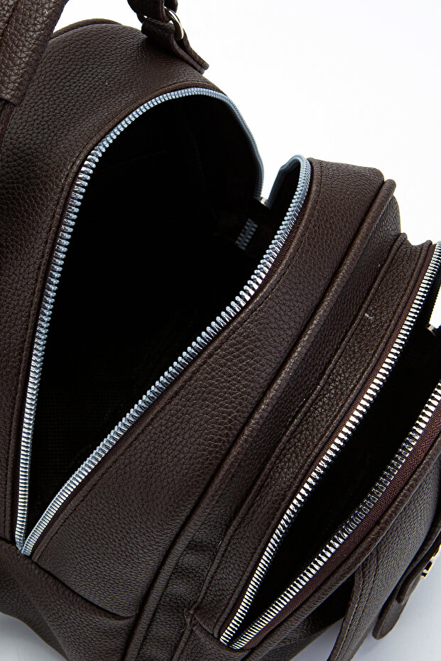 Multi-Compartment Mini Frank Backpack Brown - 5