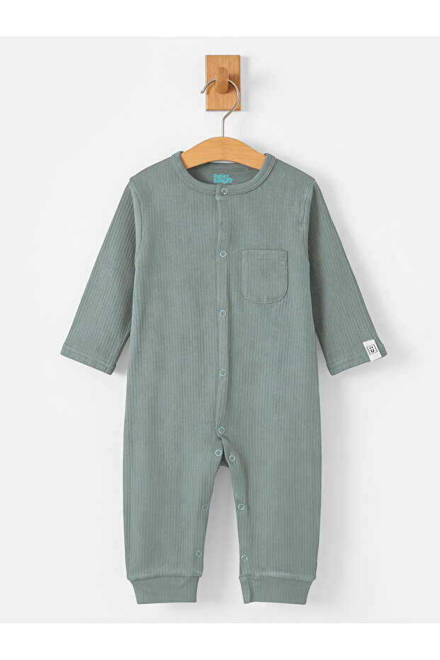 Ribbed Cotton Sleepsuit/Romper - 4