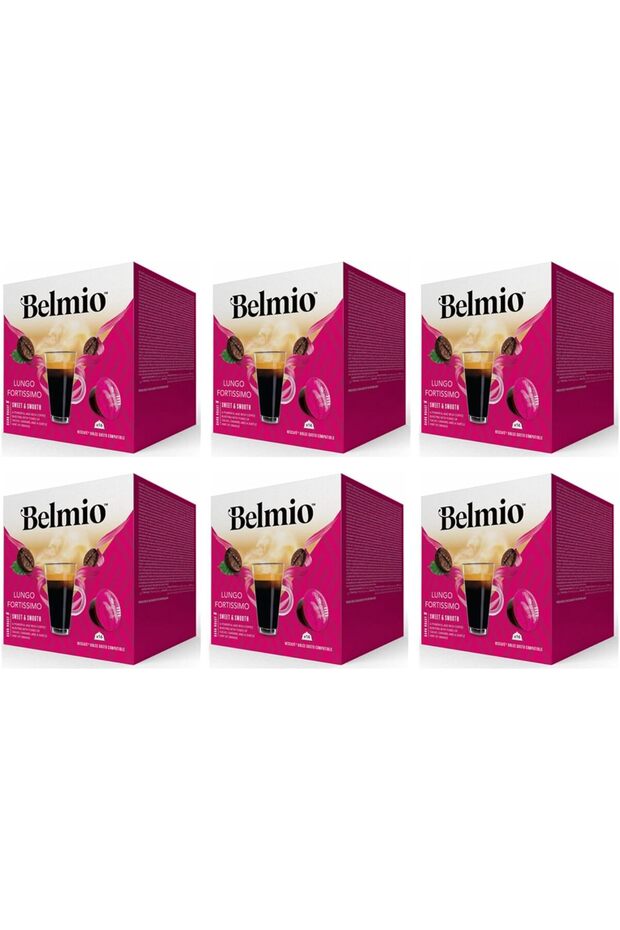 Lungo Fortissimo Coffee Pods, Intensity 8, Compatible with Dolce Gusto Machines, Pack of 6