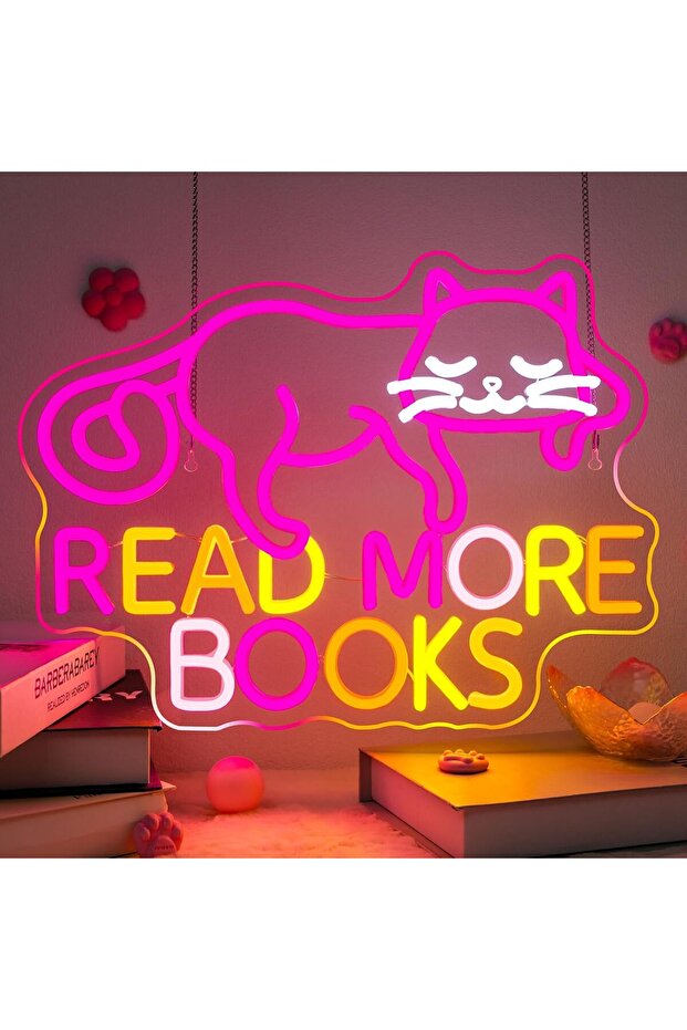 لافتة نيون بتصميم Cool Kids Read مقاس 45x30 سم متعددة الألوان LED مع قاعدة أكريليك 6 مم