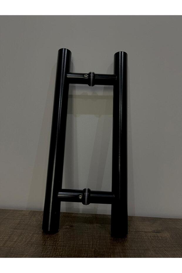 مقبض باب زجاجي مقاوم للصدأ 20x30 أسود