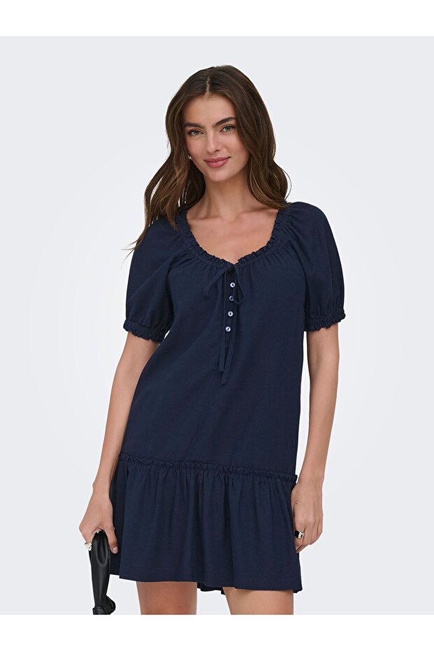 Rochie scurtă de in ONLGOA - 1