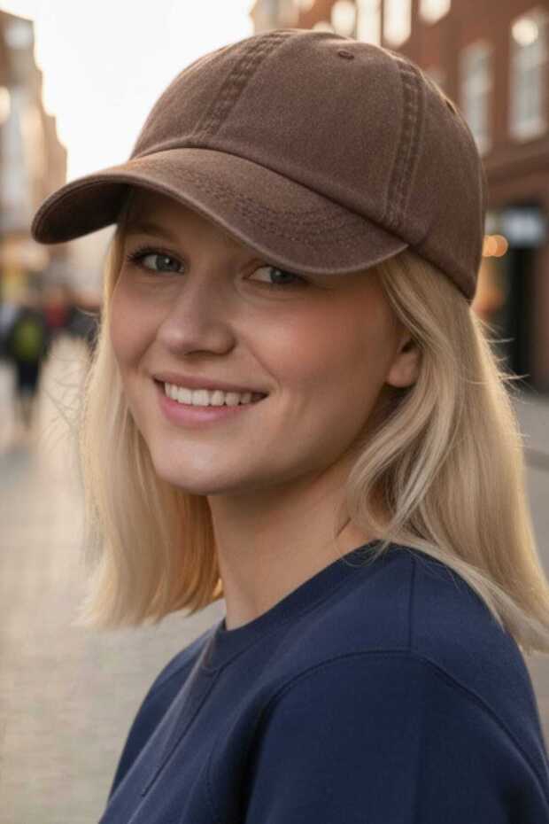 Women's Vintage 100% Cotton Adjustable Baseball Cap Hat