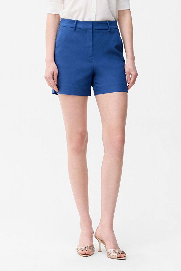Mavi Cepli Şort - 2