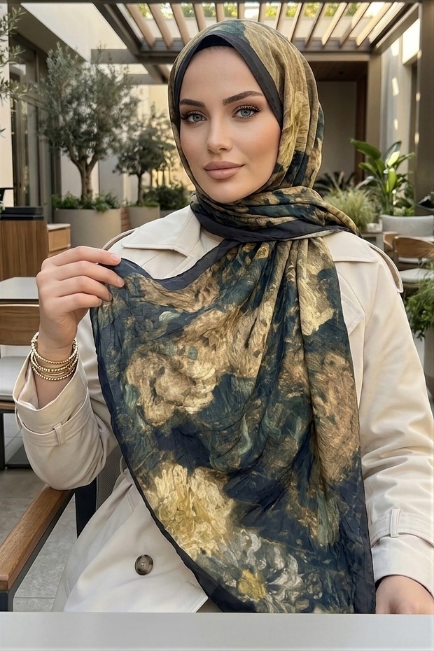 Khaki İpekhan Seren Shawl