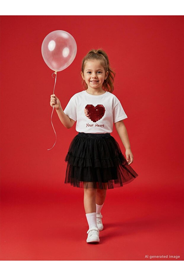 Layered Skirt for Ages 4-9 - Black